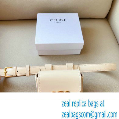 Celine BELT BAG TRIOMPHE BELT in SHINY CALFSKIN White 2023