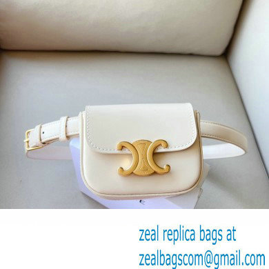 Celine BELT BAG TRIOMPHE BELT in SHINY CALFSKIN White 2023