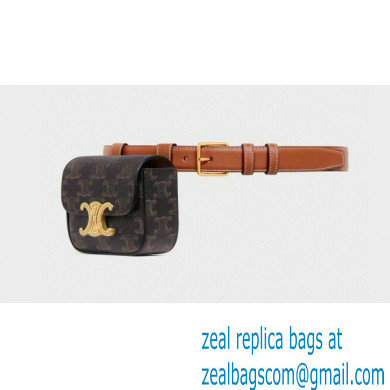 Celine BELT BAG TRIOMPHE BELT in in TRIOMPHE CANVAS AND CALFSKIN 2023