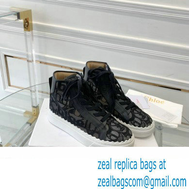 Chloe Lace Lauren high-top sneakers Black 2023