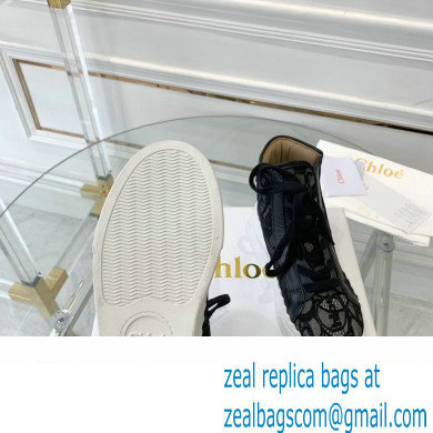 Chloe Lace Lauren high-top sneakers Black 2023