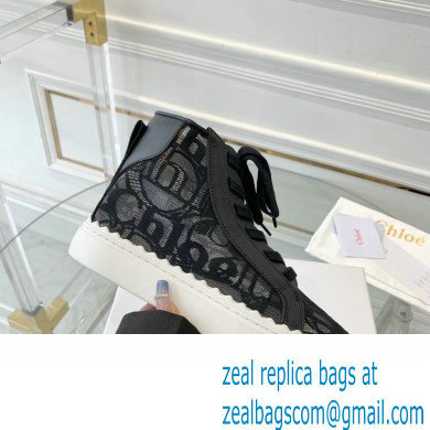 Chloe Lace Lauren high-top sneakers Black 2023