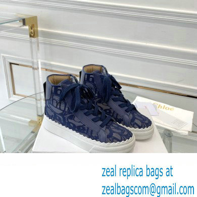 Chloe Lace Lauren high-top sneakers Blue 2023