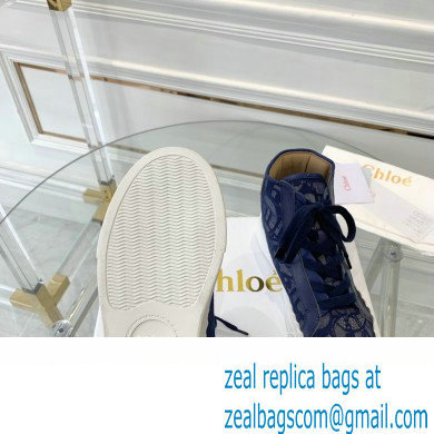 Chloe Lace Lauren high-top sneakers Blue 2023