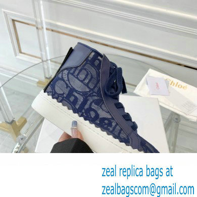 Chloe Lace Lauren high-top sneakers Blue 2023