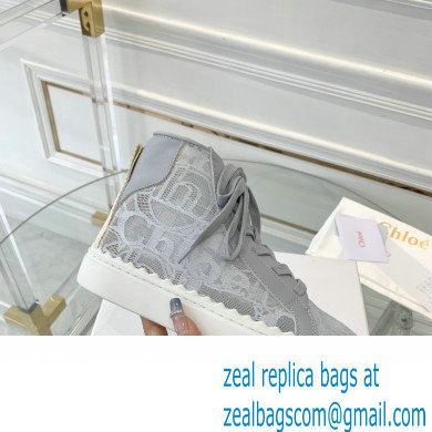 Chloe Lace Lauren high-top sneakers Gray 2023