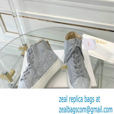 Chloe Lace Lauren high-top sneakers Gray 2023