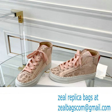 Chloe Lace Lauren high-top sneakers Pink 2023