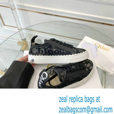 Chloe Lace Lauren low-top sneakers Black 2023 - Click Image to Close