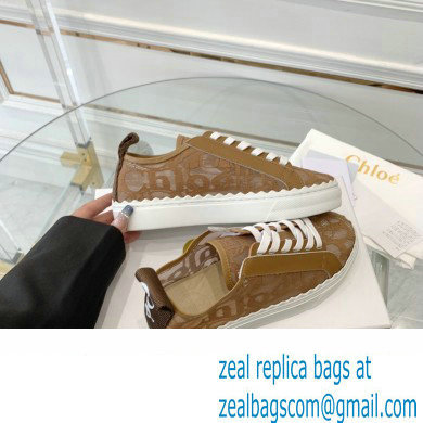 Chloe Lace Lauren low-top sneakers Brown 2023 - Click Image to Close