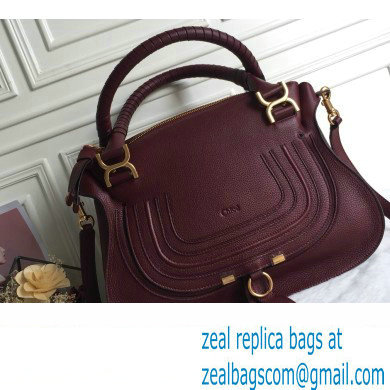Chloe Marcie double carry bag Burgundy - Click Image to Close
