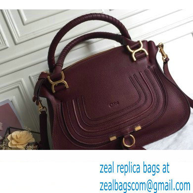 Chloe Marcie double carry bag Burgundy