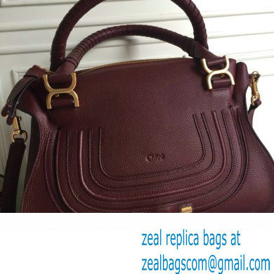 Chloe Marcie double carry bag Burgundy