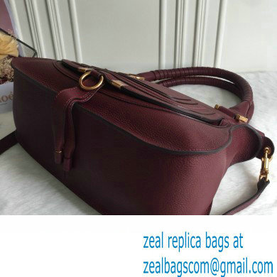 Chloe Marcie double carry bag Burgundy - Click Image to Close