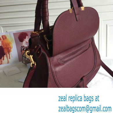 Chloe Marcie double carry bag Burgundy - Click Image to Close