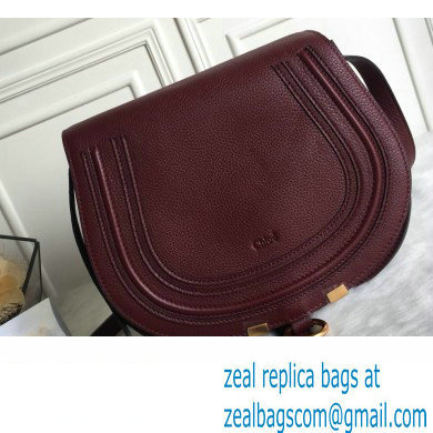 Chloe Marcie small/Medium saddle bag Burgundy