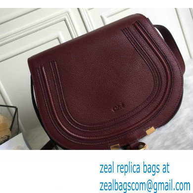 Chloe Marcie small/Medium saddle bag Burgundy