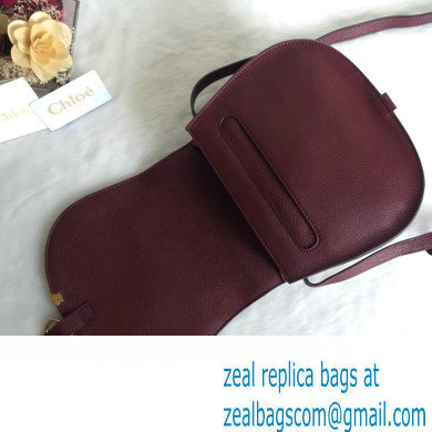 Chloe Marcie small/Medium saddle bag Burgundy