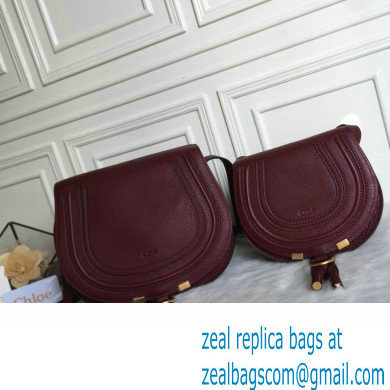 Chloe Marcie small/Medium saddle bag Burgundy