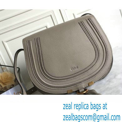 Chloe Marcie small/Medium saddle bag Light Gray - Click Image to Close