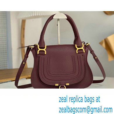 Chloe Marcie small double carry bag Burgundy - Click Image to Close