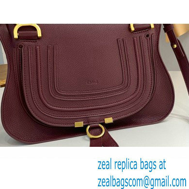 Chloe Marcie small double carry bag Burgundy - Click Image to Close