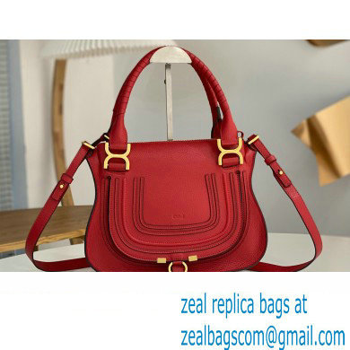 Chloe Marcie small double carry bag Red - Click Image to Close