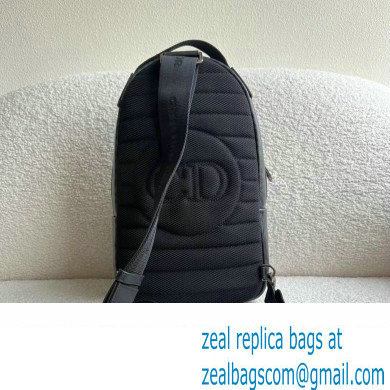 Dior Black CD Diamond Canvas Mini Rider Sling Bag 2023
