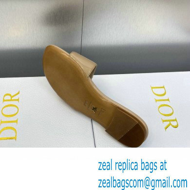 Dior C'est Flat Slides Patent Calfskin Beige 2023 - Click Image to Close