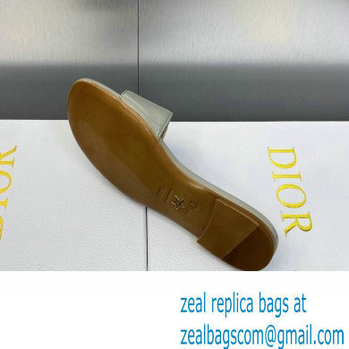 Dior C'est Flat Slides Patent Calfskin Gray 2023