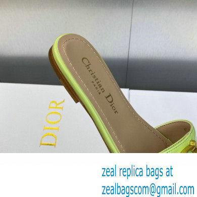 Dior C'est Flat Slides Patent Calfskin Green 2023