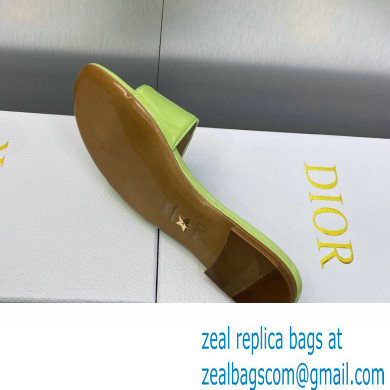 Dior C'est Flat Slides Patent Calfskin Green 2023