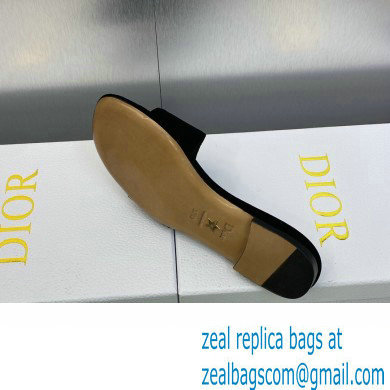 Dior C'est Flat Slides Velvet Black 2023