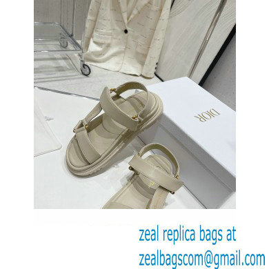 Dior D-Wave Sandals in Lambskin Creamy 2023