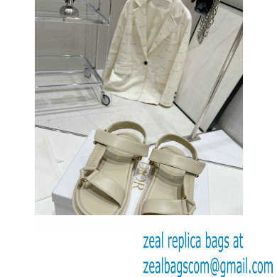 Dior D-Wave Sandals in Lambskin Creamy 2023