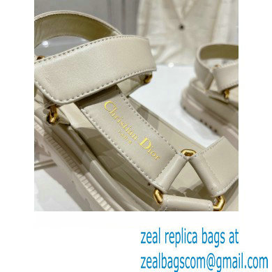 Dior D-Wave Sandals in Lambskin Creamy 2023