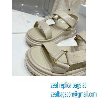 Dior D-Wave Sandals in Lambskin Creamy 2023