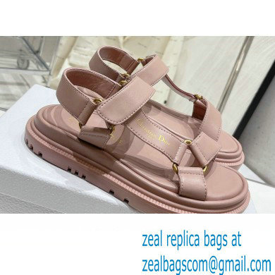 Dior D-Wave Sandals in Lambskin Dusty Pink 2023