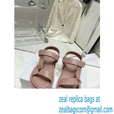 Dior D-Wave Sandals in Lambskin Dusty Pink 2023