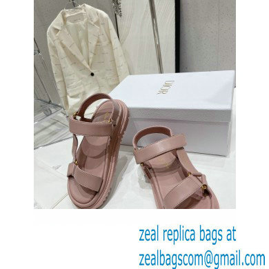 Dior D-Wave Sandals in Lambskin Dusty Pink 2023