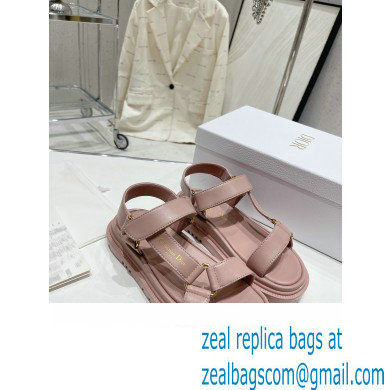 Dior D-Wave Sandals in Lambskin Dusty Pink 2023