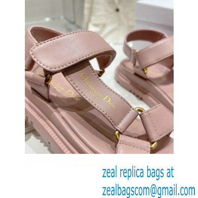 Dior D-Wave Sandals in Lambskin Dusty Pink 2023