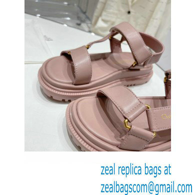 Dior D-Wave Sandals in Lambskin Dusty Pink 2023