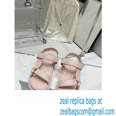 Dior D-Wave Sandals in Lambskin Light Pink 2023