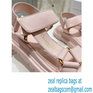 Dior D-Wave Sandals in Lambskin Light Pink 2023