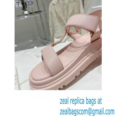 Dior D-Wave Sandals in Lambskin Light Pink 2023