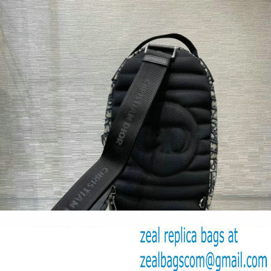 Dior Essentials Beige and Black Dior Oblique Jacquard Mini Rider Sling Bag 2023