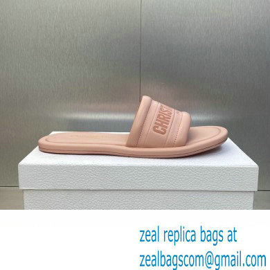 Dior Every-D Flat Slides in Embossed Lambskin Pink 2023