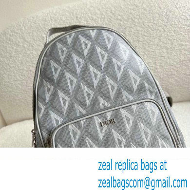 Dior Gray CD Diamond Canvas Mini Rider Sling Bag 2023 - Click Image to Close