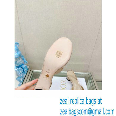 Dior Heel 3.5cm C'est Slingback Pumps in Patent Calfskin Beige 2023 - Click Image to Close